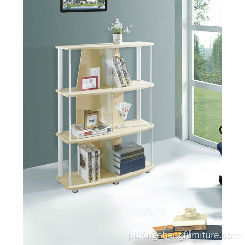 Simples Bookshelf Design Corner Estante de Madeira